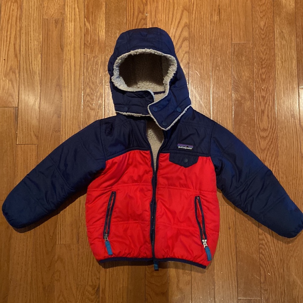 Patagonia Reversible Tribbles Hoodie - boys sz 2t